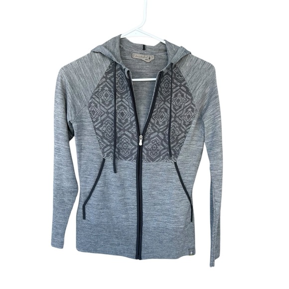 Smartwool 100% Wool Full Zip Hoodie Sweatshirt - Size XS - Gray - Picture 5 of 13